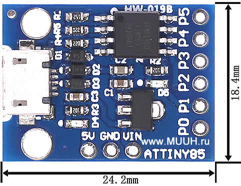 ATtiny85 Digispark Arduino IIC, I2C с USB 