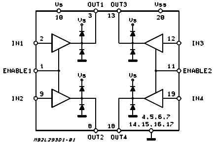 driver stepper motor L293D diagramma