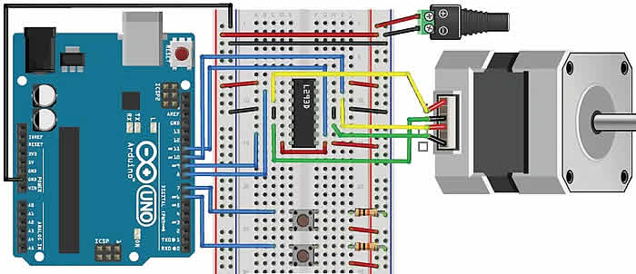 driver stepper motor L293D podklyuchenie arduino2