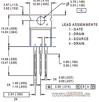 IRL3803PBF Транзистор N-канал 30В 120А TO-220AB datasheet