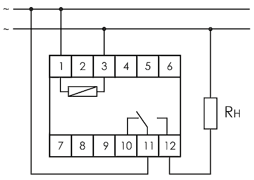 Схема подключения PK-1P-230 Реле электромагнитное 250AC 16А