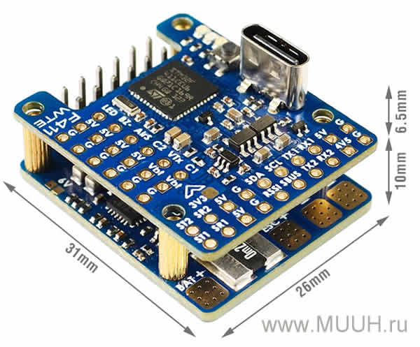 Полетный контроллер F411-WTE Mateksys STM32F411