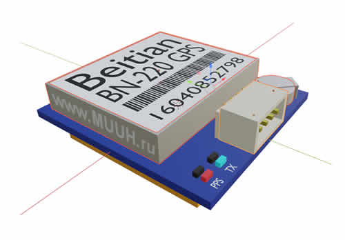 BN-220 GPS Glonass модуль Beitian 3D модель