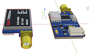 3D модель передатчик FPV TS5823Pro 600mW 5,8 GHz 40CH