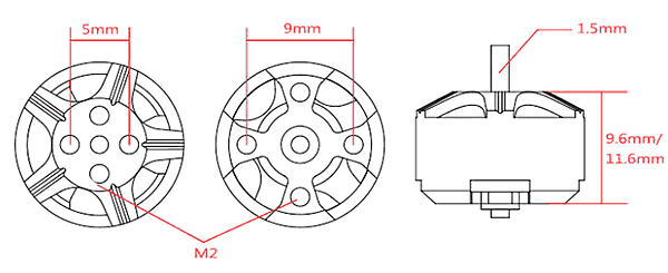 Мотор бесщеточный XT1104 5500 / 7500kv KingKong LDARC характеристики