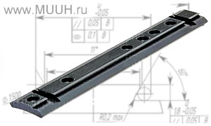 Кронштейн для крепления прицела Ласточкин хвост Планка под оптику размеры чертежи