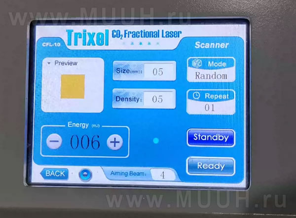 Trixel CO2 Фракционный углекислотный лазер ремонт Устройство