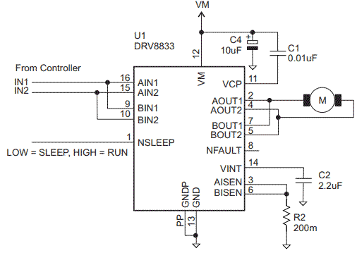 DRV8833 TB6612 Драйвер шагового двигателя или регулятор оборотов коллекторного